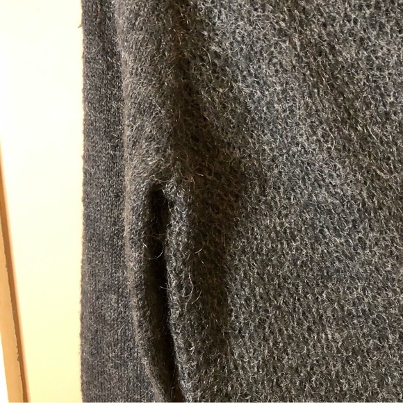 Classiques Entier Mohair Blend Open Front Cardigan Gray Size Medium - Picture 4 of 5